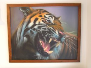 Airbrush tiger portrait